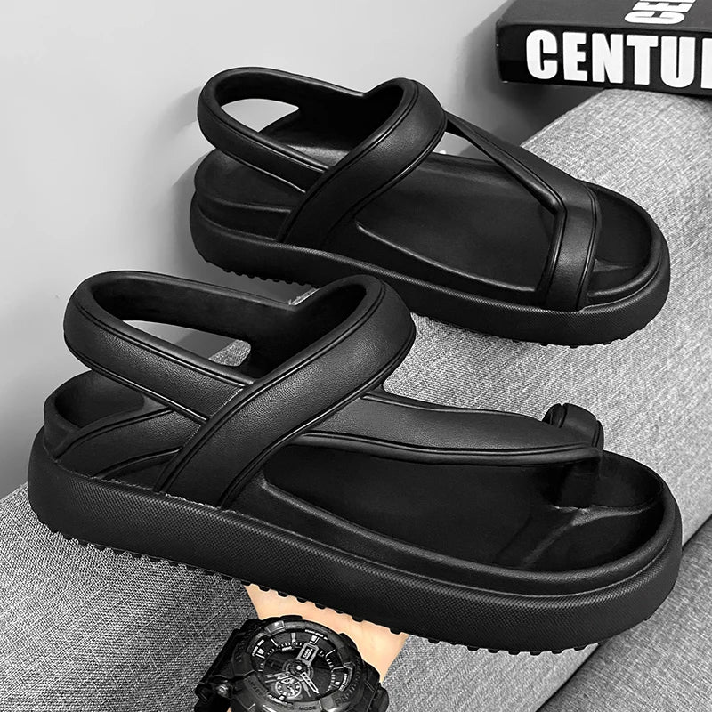 Fashion New Men's Outdoor Flats Sandals Slippers Beach Clogs Summer Men Soft Flip-flops Garden Shoes Non-slip Men Beach Sandals