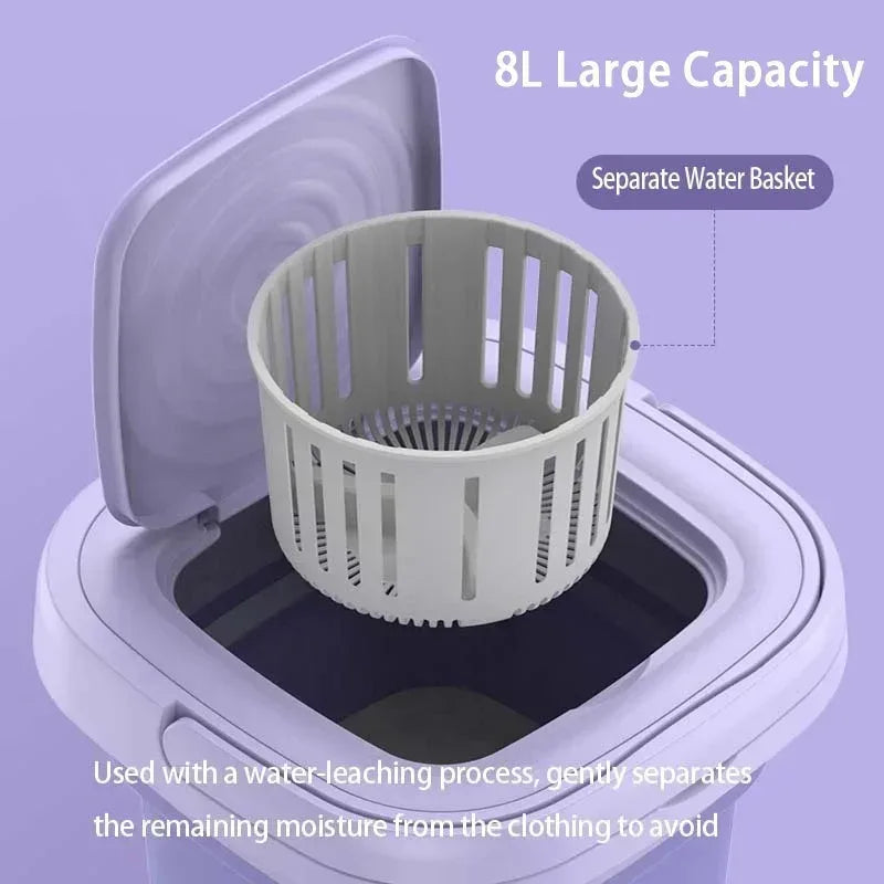 Folding washing machine, mini home clothes, socks, underwear cleaning, washing machine, travel washing machine