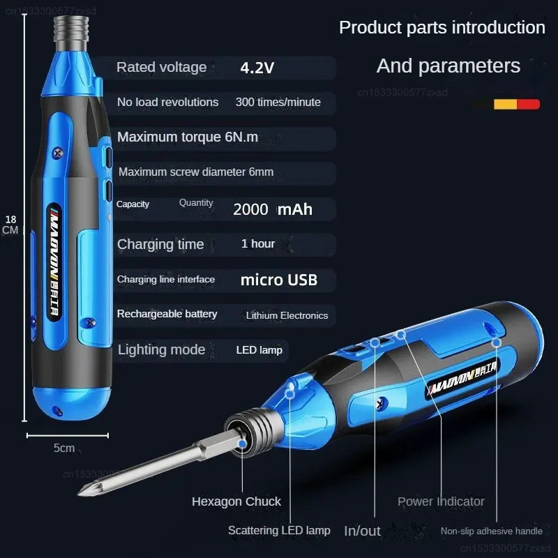 Electric Screwdriver Rechargeable Small Household Fully Automatic Electric Screwdriver Automatic Electric Screw Driver