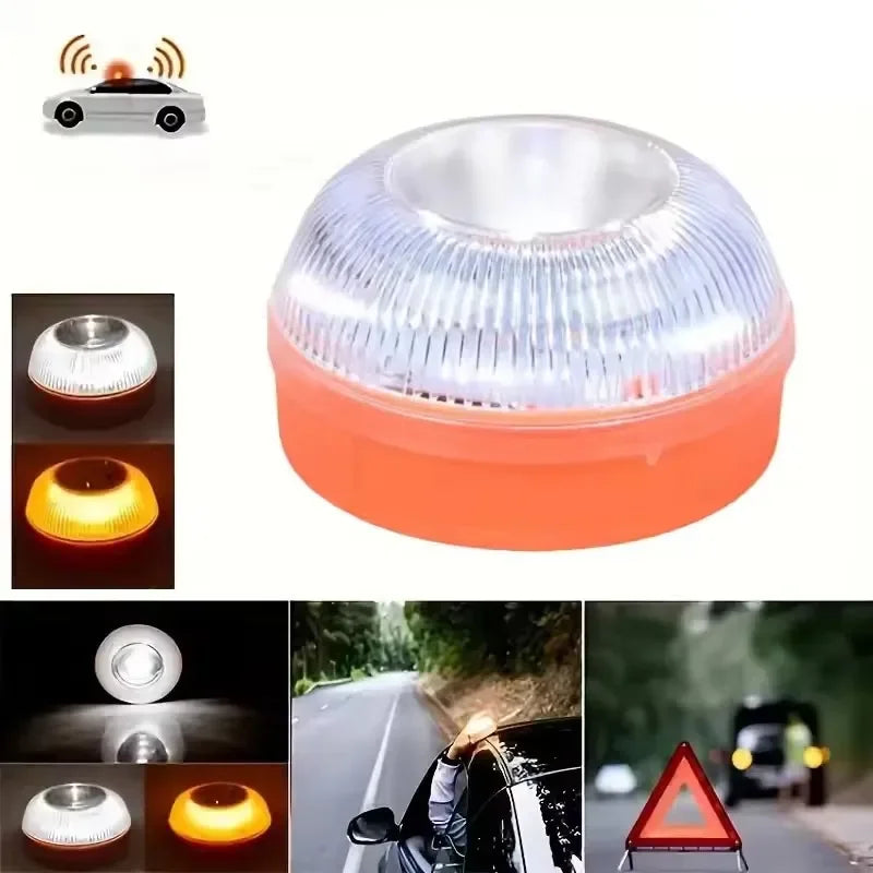 LED Car Emergency Light V16 Flashlight Magnetic Induction Strobe Road Accident Lamp Beacon Safety Accessory