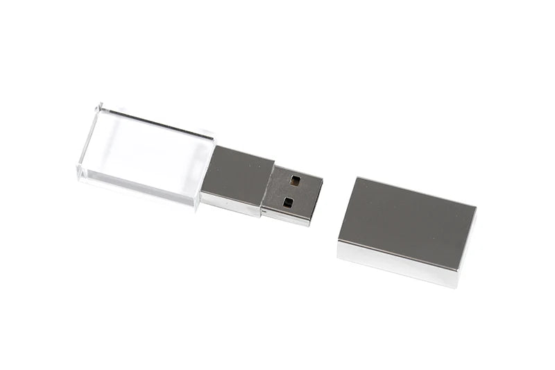 JASTER Creative Pen Drive Crystal 128GB Gold 64GB Rose USB Flash Drive 32GB Wedding Photography Exquisite Transparent Gift Box