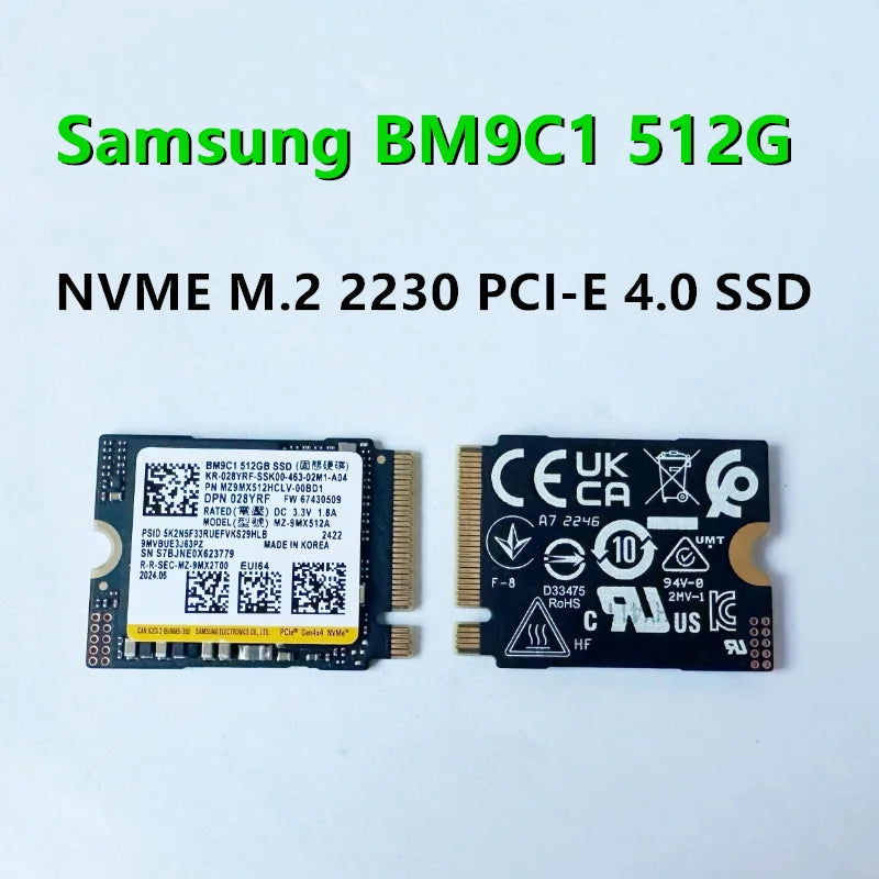 OEM Samsung M.2 2230 SSD PM991a 256GB PCIe 3.0 NVME&PM991 128GB &PM9B1 128GB 256G&BM9C1 512gb PCIe4.0/WD SN740 1TB&M.2 2242 SSD