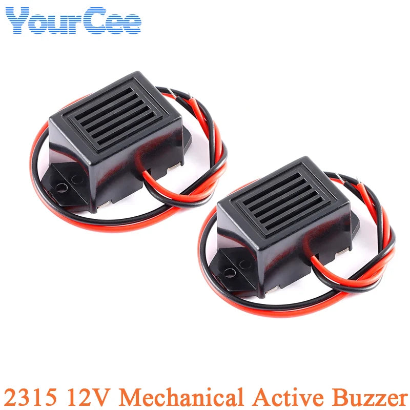 2pcs/1pc 2315 Mechanical Active Buzzer 23*15 DC12V 9V 6V 3V  Mechanical Vibration Buzzers Sound Alarm Speaker