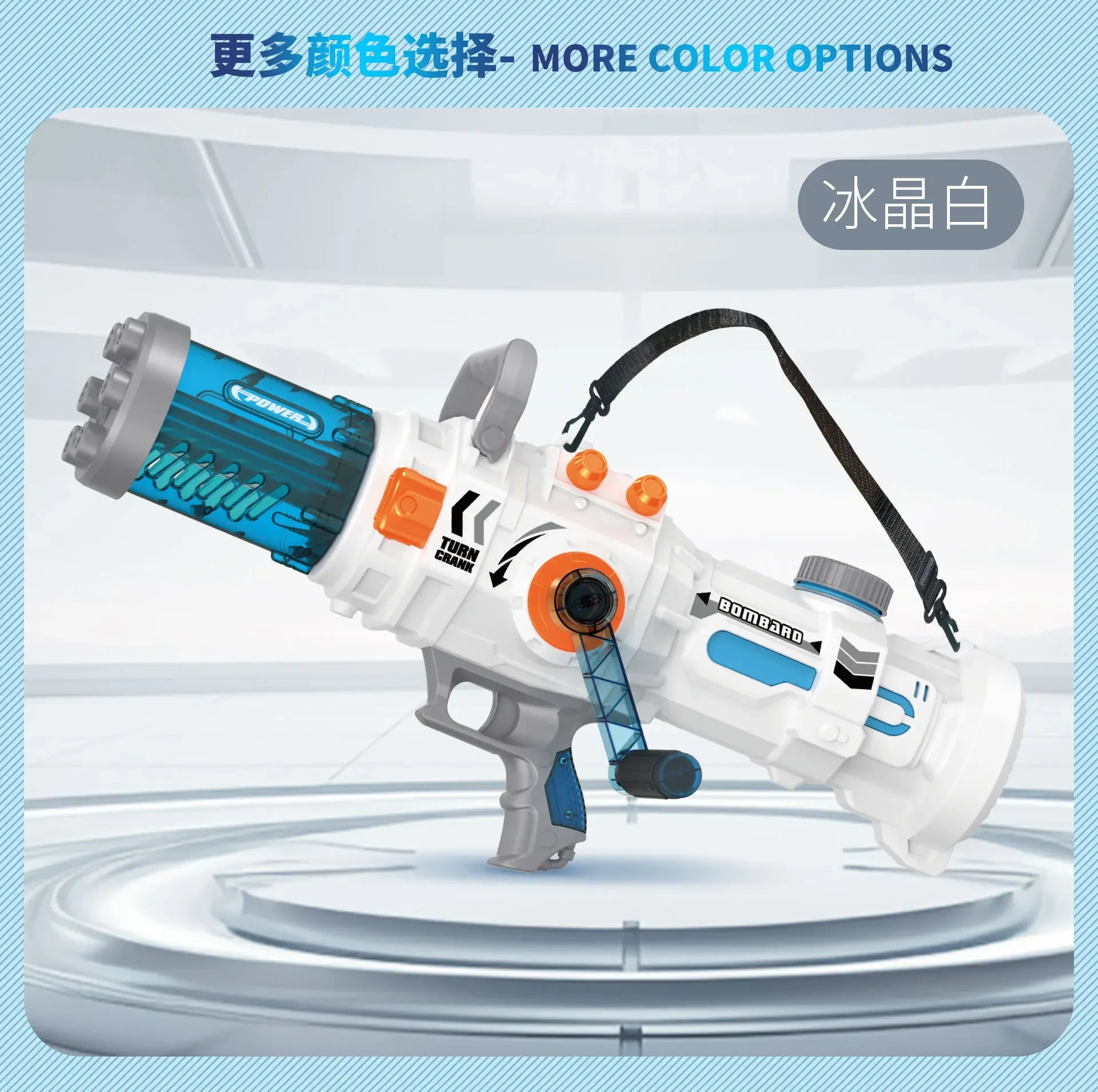 Powerful Hand-cranked Gatling Water Gun Toy Continuous Shooting Big Water Pistol Blaster Pool Summer Toys for Kids Adult Gifts