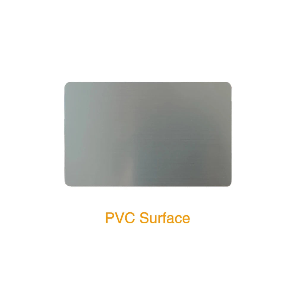 5-Pack 13.56MHz NFC Blank Metal-PVC Hybrid Business Cards with 215 Chip & 504-Byte Memory, Laser Customizable on Metal Side