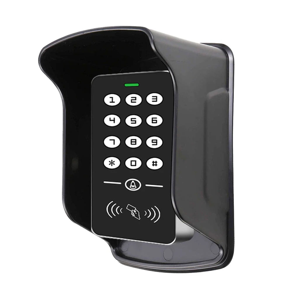 Access Control Reader 125KHz RFID Keypad Rainproof Cover keys Reader Door Entry Access Control System Electric Lock Opener
