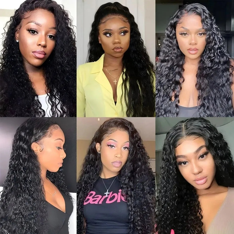 13x6 Hd Lace Frontal Curly Wig Human Hair 13x4 Hd Transparent Lace Front Brazilian Preplucked Deep Wave Wig for Women Choice