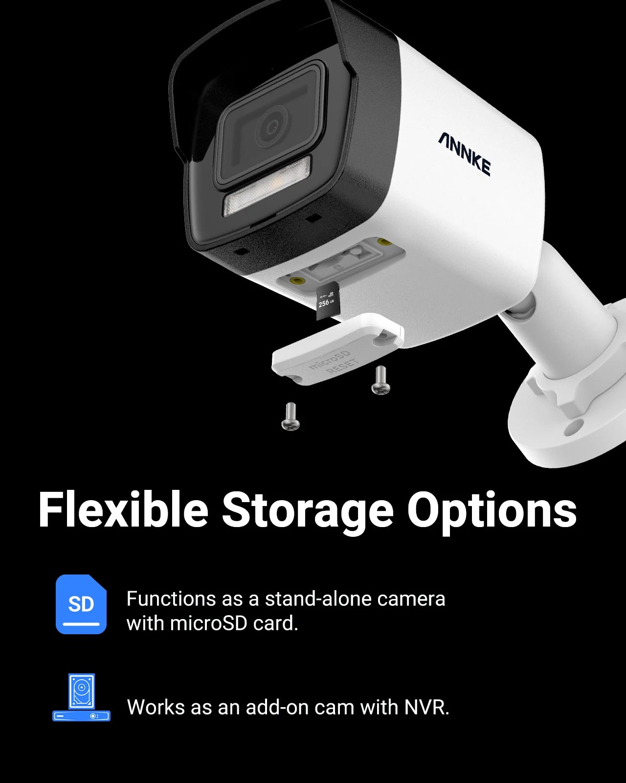 ANNKE 3K IR Network Camera Built-in microphone Indoor Outdoor Security Cameras H.265+ 5MP Support PoE DC12V IP Camera 1PC