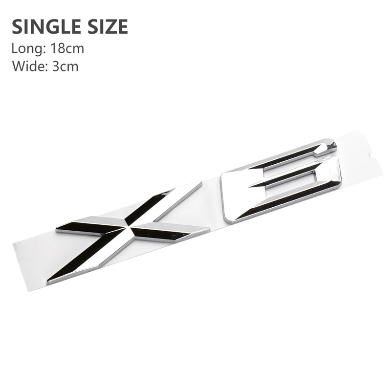 3D ABS Black Chrome Letters For Cars Rear Trunk Emblem Badge For X6 Logo BMW X6 E71 F16 E72 G06 Stickers Lettering Accessories