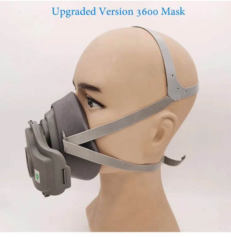 Reusable Dust Proof Respirator Dust Mask Cotton Filters Rubber Work Filter Safety Mask Builder Carpenter Daily Haze Protection