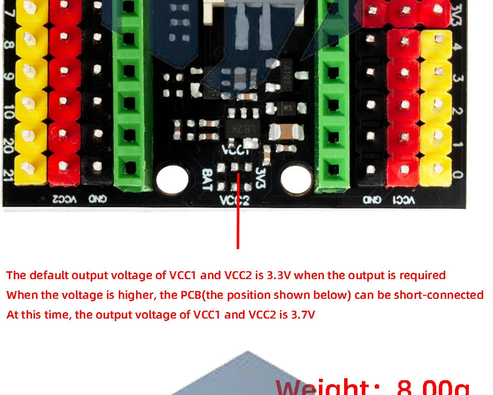 ESP32-C3 SuperMini IO Breakout Expansion Board with Sensor Control & Lithium Support for Arduino