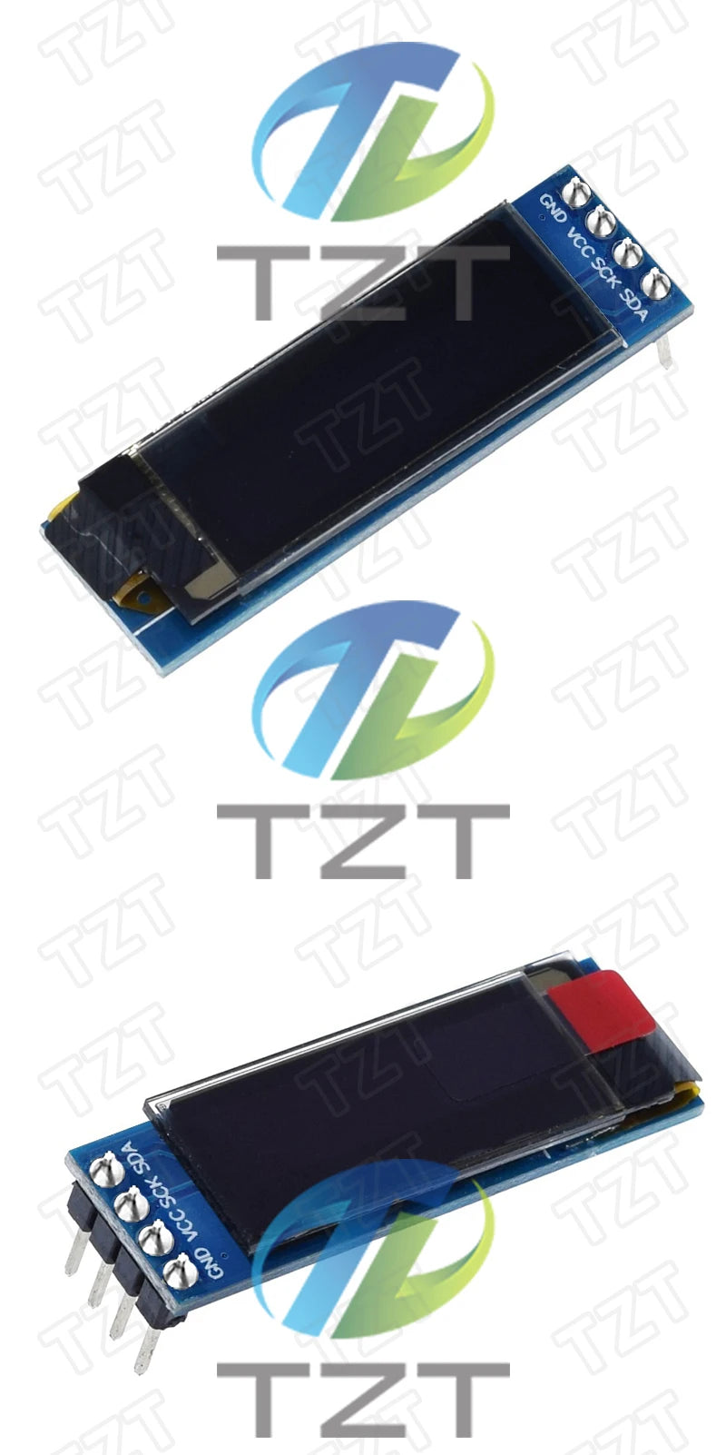 GREATZT 0.91 Inch OLED Module 0.91" White Blue 128X32 LCD LED Display 0.91" IIC Communicate for Arduino