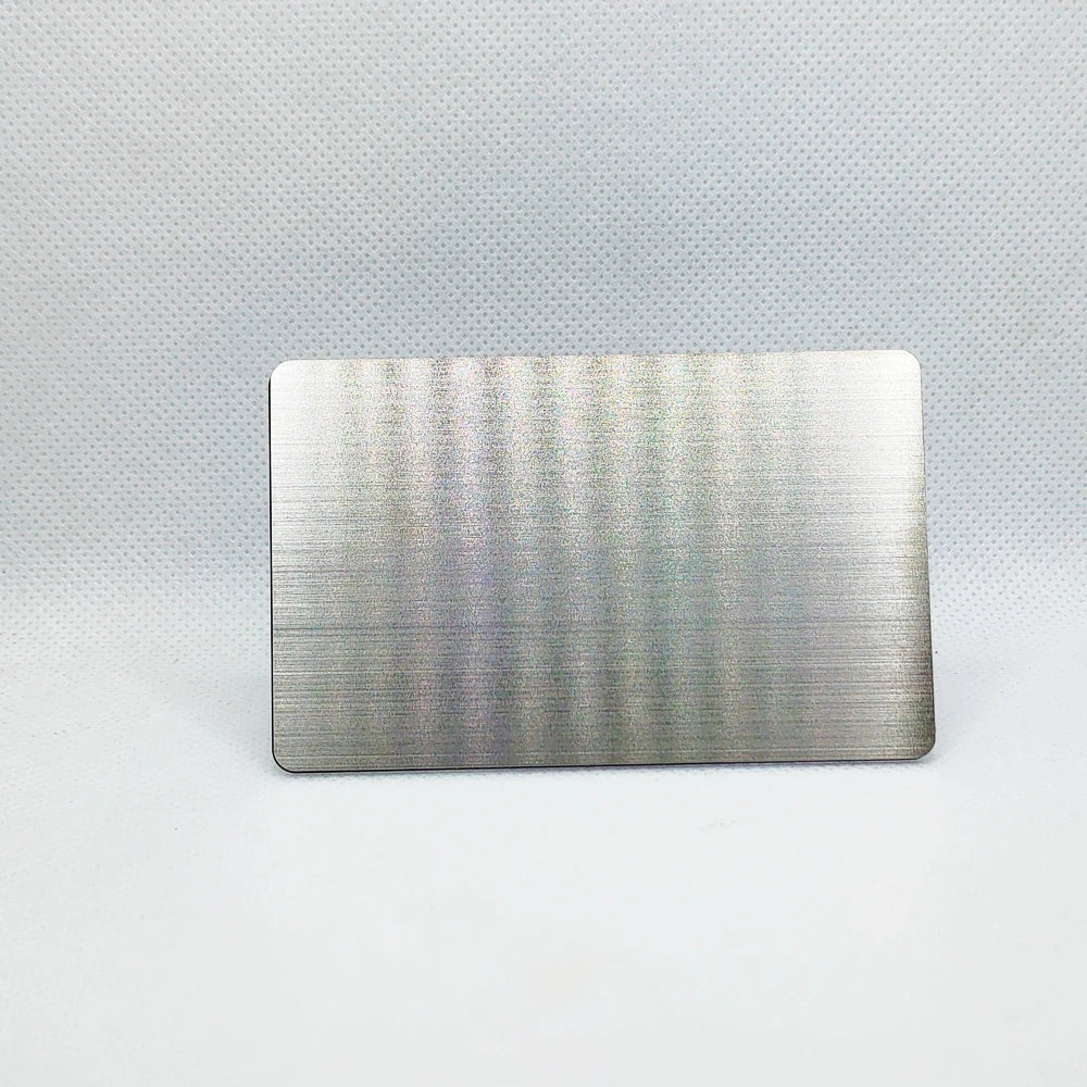 5-Pack 13.56MHz NFC Blank Metal-PVC Hybrid Business Cards with 215 Chip & 504-Byte Memory, Laser Customizable on Metal Side