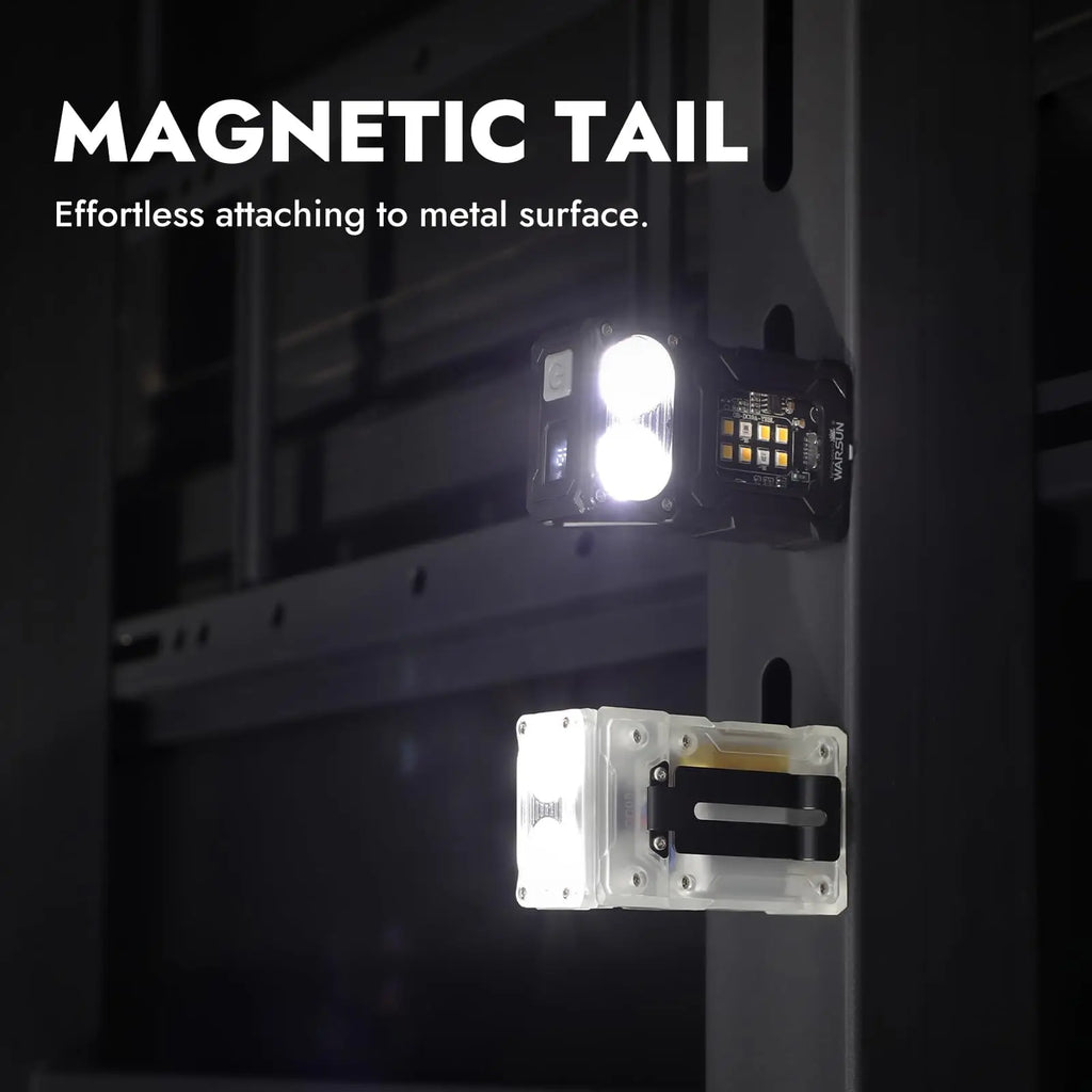 Mini USB Rechargeable LED Flashlight Portable Magnetic Work Light Super Bright COB Torch for Outdoor Camping Emergency Lantern