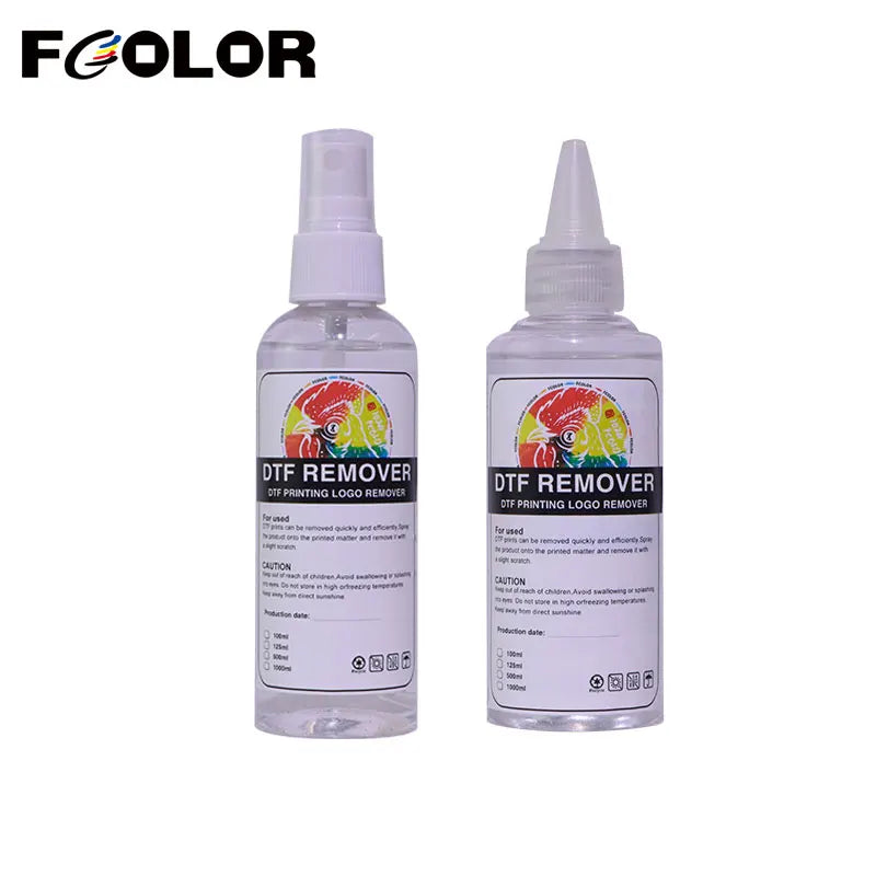 Fcolor 100ml DTF Remover Direct to DTF Transfer Film Printing Pattern Rapid Remover Adhesive Remover