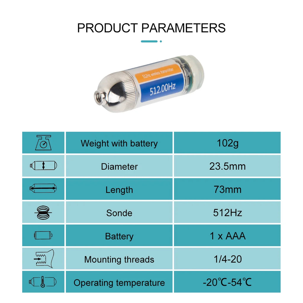SYANSPAN Wireless 512hz Transmitter (512Hertz Sonde) for Drain Sewer Pipeline Pipe Inspection Camera Location