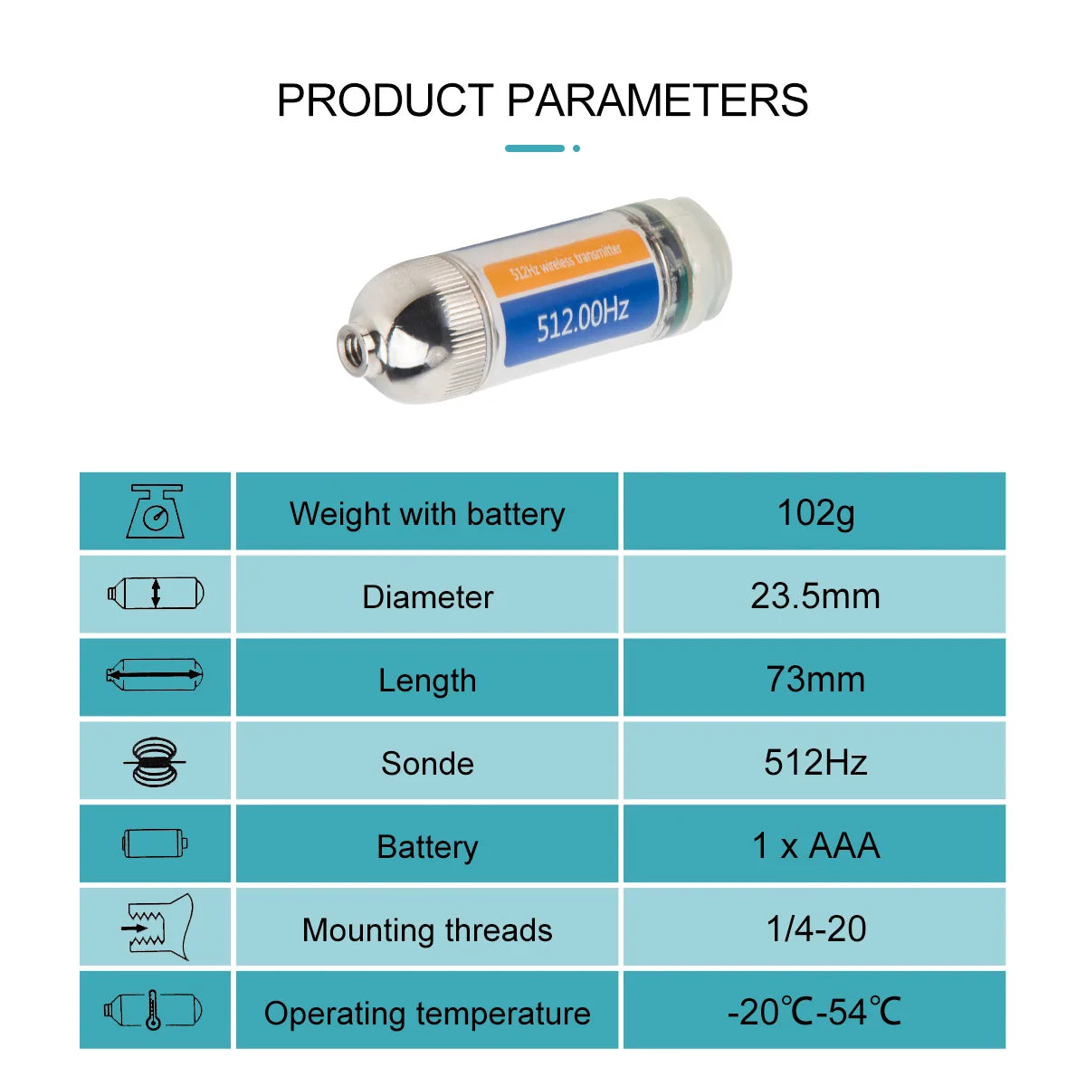 SYANSPAN Wireless 512hz Transmitter (512Hertz Sonde) for Drain Sewer Pipeline Pipe Inspection Camera Location