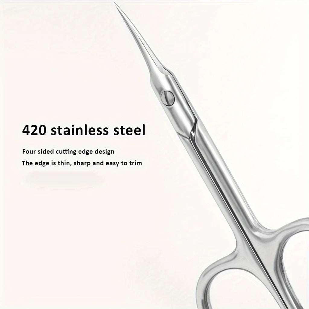 Dead Skin Remover Stainless Steel Curved Tip Thin Blade Cuticle Scissors Nail Clippers Trimmer Manicure Tools Eyebrow Tools