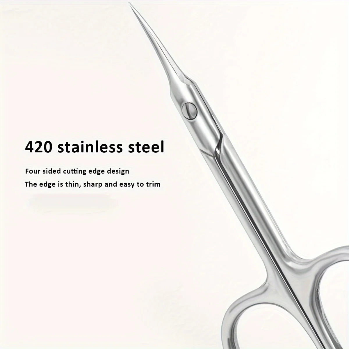 Dead Skin Remover Stainless Steel Curved Tip Thin Blade Cuticle Scissors Nail Clippers Trimmer Manicure Tools Eyebrow Tools