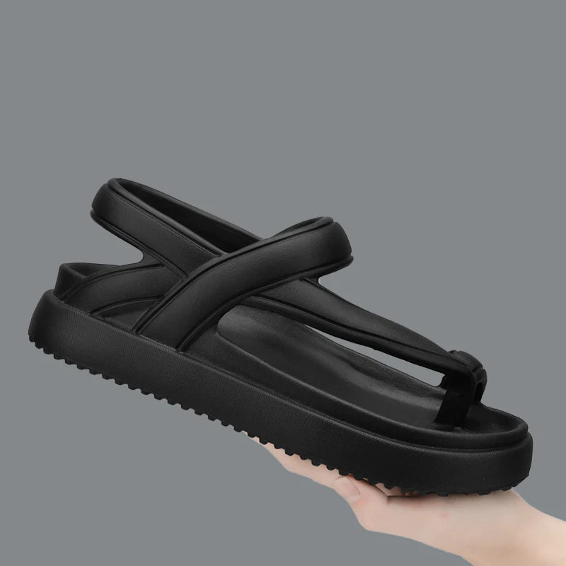 Fashion New Men's Outdoor Flats Sandals Slippers Beach Clogs Summer Men Soft Flip-flops Garden Shoes Non-slip Men Beach Sandals