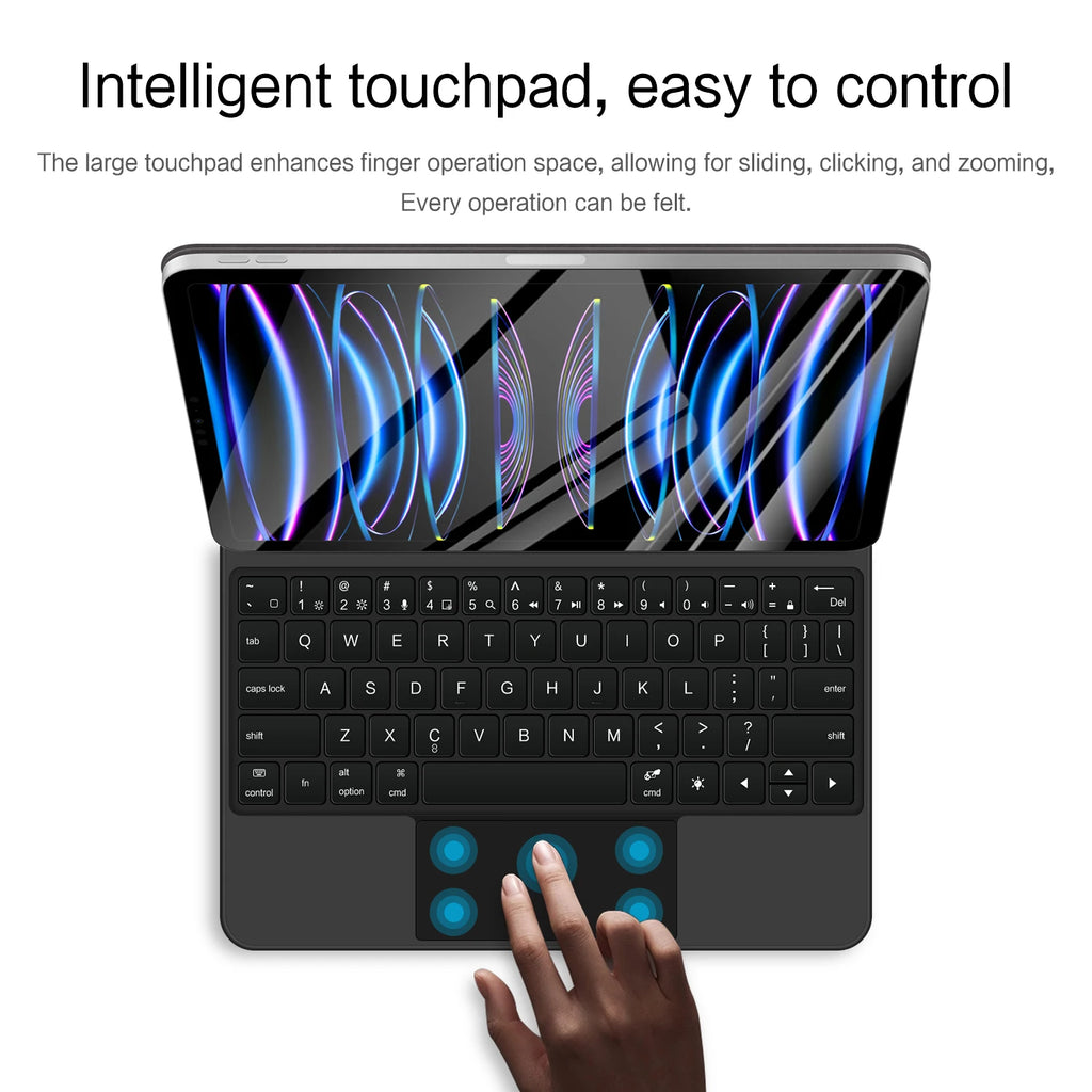 Magic Keyboard for iPad Air 6 7 8 11 13 Inch Case 2026 2025 iPad Pro 11" 13" Funda iPad A16 11th 10th Generation Pro 12.9 Cover