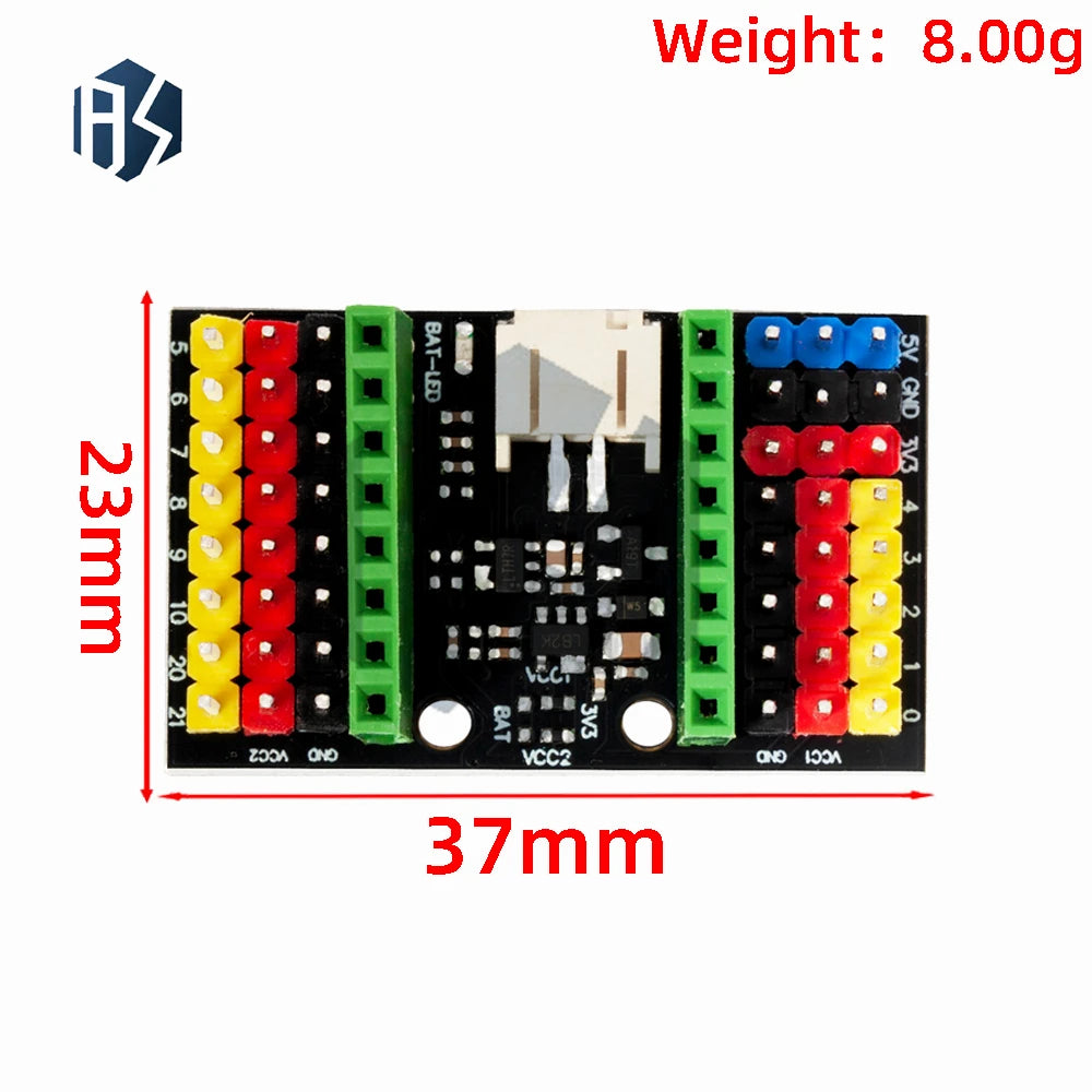 ESP32-C3 SuperMini IO Breakout Expansion Board with Sensor Control & Lithium Support for Arduino
