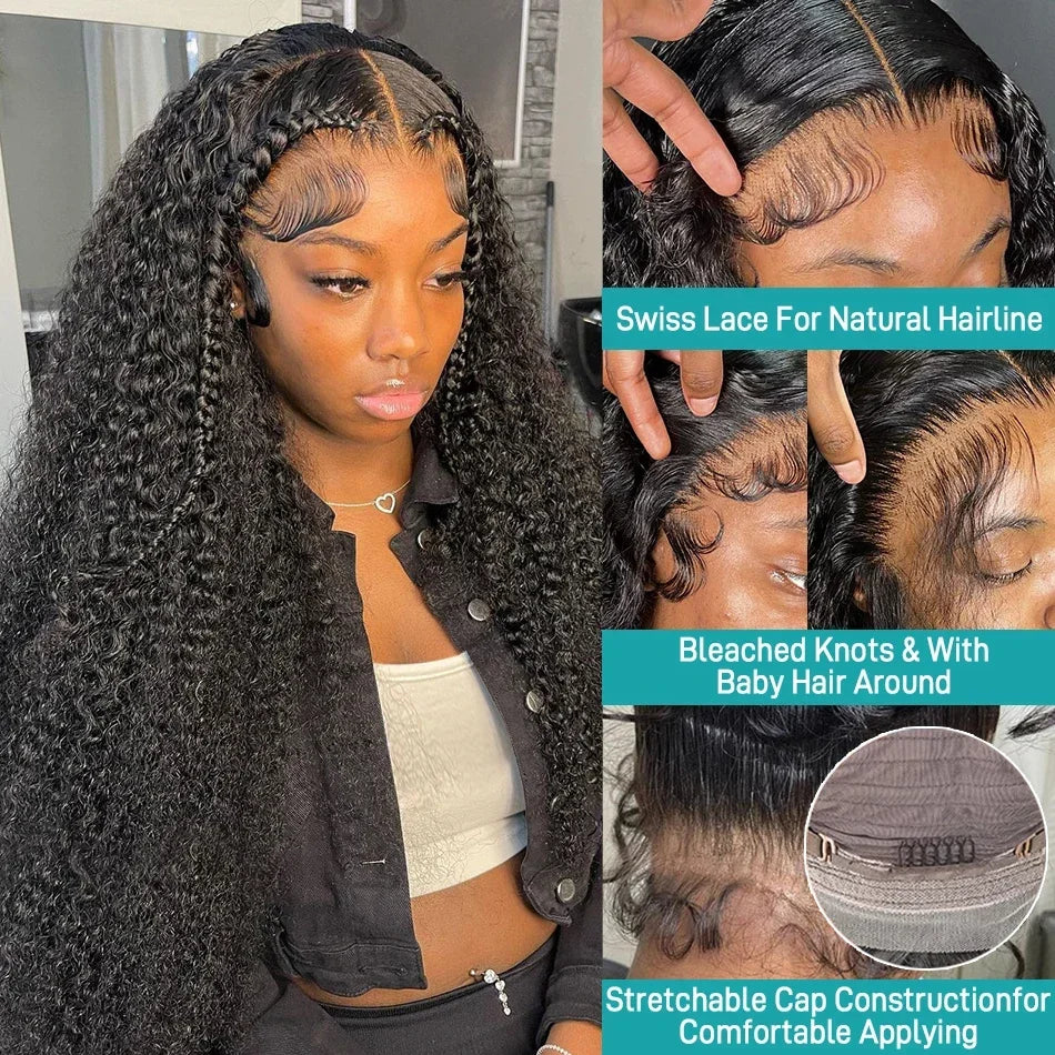 13x6 Hd Lace Frontal Curly Wig Human Hair 13x4 Hd Transparent Lace Front Brazilian Preplucked Deep Wave Wig for Women Choice