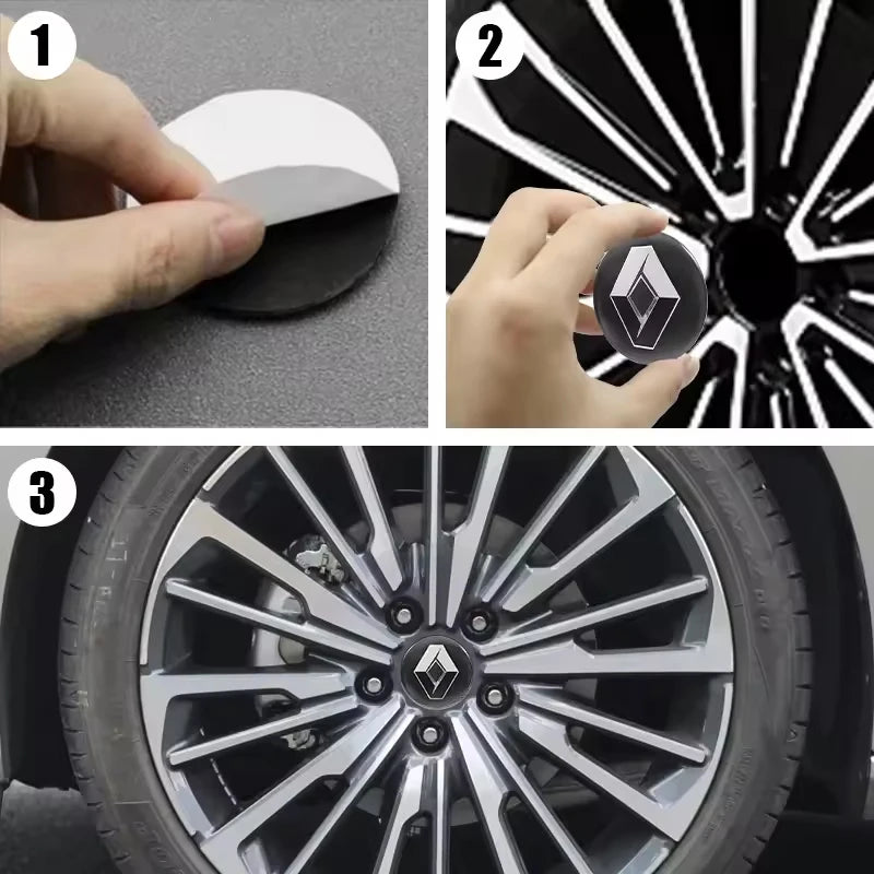 4Pcs 56mm Car Wheel Center Caps Hubcap Cover Stickers For Renault Megane 3 2 4 Clio4 5 Captur Trafic Scenic2 Austral Kangoo QM6