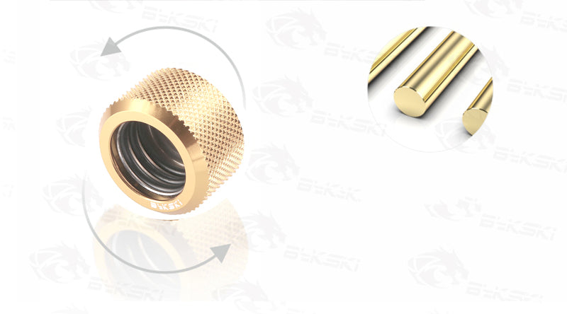 Bykski 4pcs/set Computer Water Cooling 90 Degree Fitting Use for OD12mm/OD14mm/OD16mm Tubing Hand Compression Copper Fitting