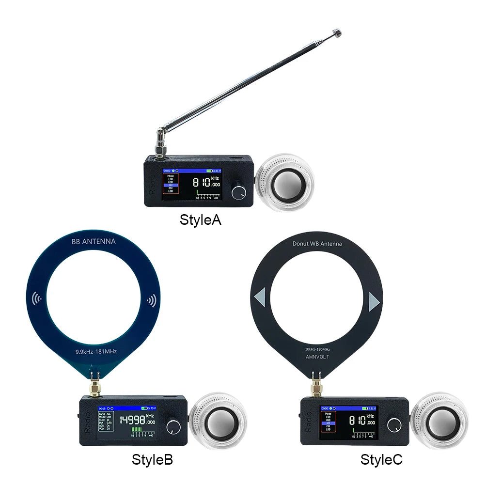 SI4732 0.5-108mhz Mini Radio LSB USB AM FM All Band Radio Receiver with External Speaker HF SW MW VHF Radio for Home Outdoor