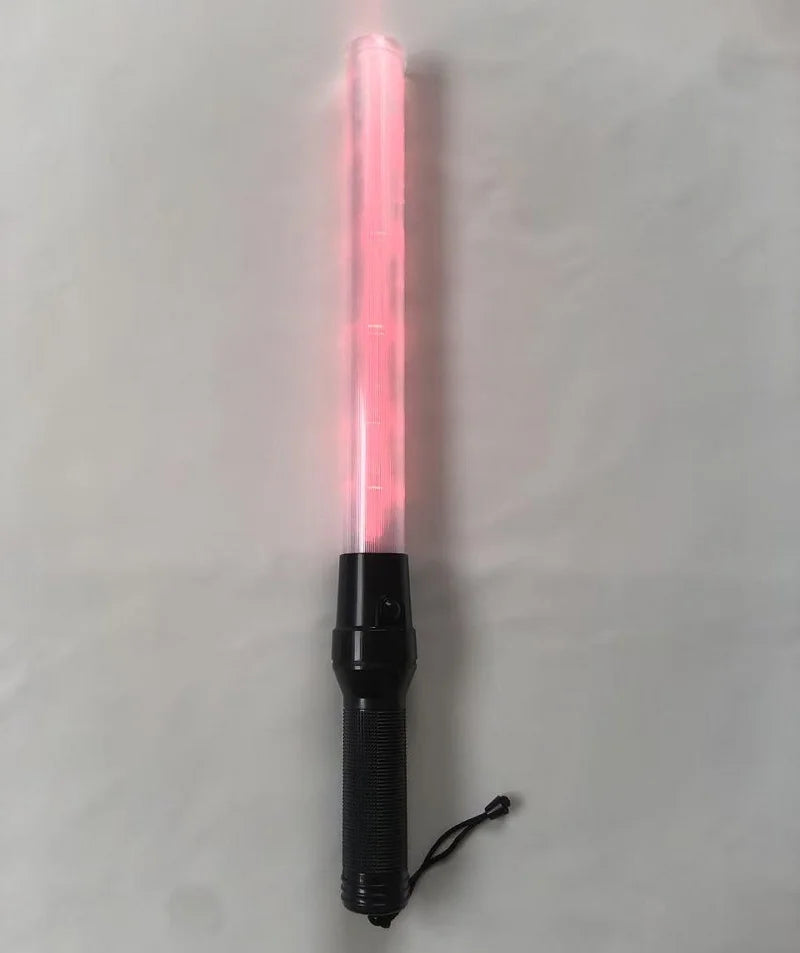 54CM White Tube LED Red Shift Green Traffic Signal Warning Light Road Traffic Rod Conductor's Stick