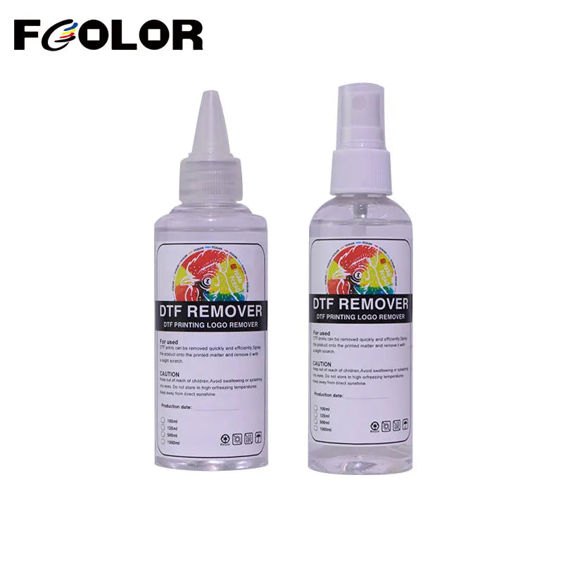 Fcolor 100ml DTF Remover Direct to DTF Transfer Film Printing Pattern Rapid Remover Adhesive Remover