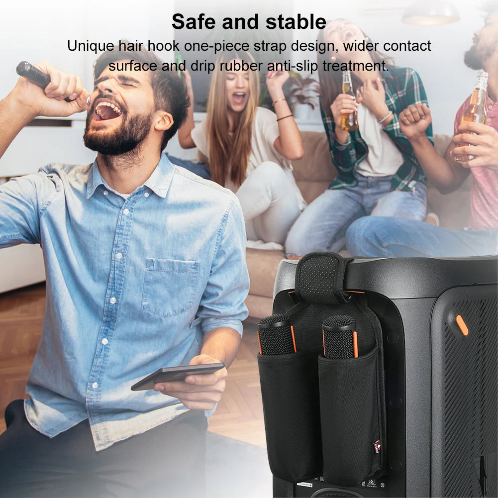 Microphone Holder Mic Hanger Storage Holder Microphone Carrying Case for JBL PartyBox Wireless Microphone Accessories