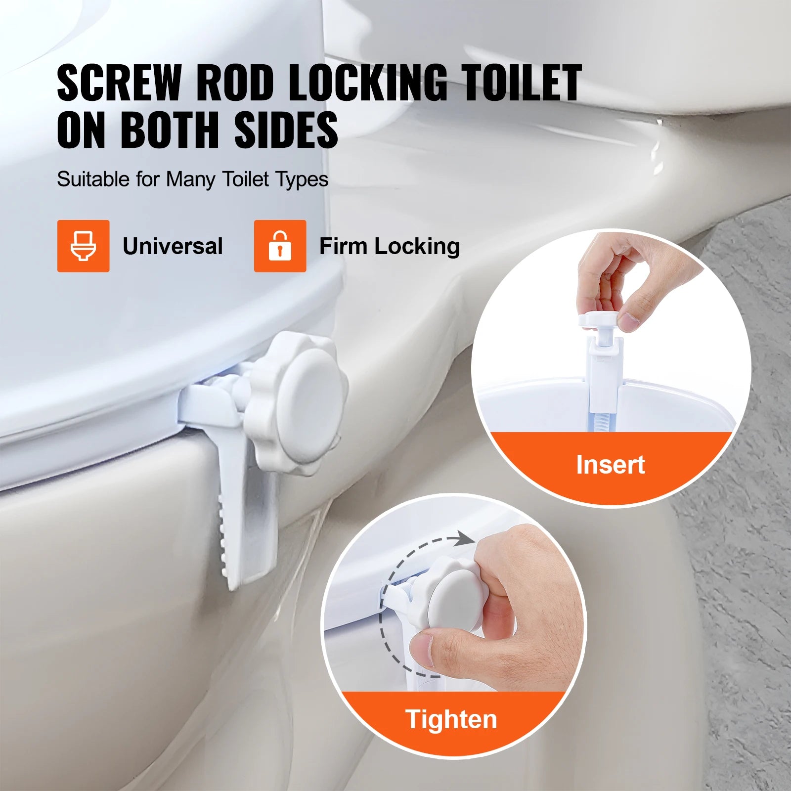 SucceBuy Raised Toilet Seat 5inch Height Raised 300 lbs Screw Rod Locking for Elderly Handicap Patient Pregnant Medical