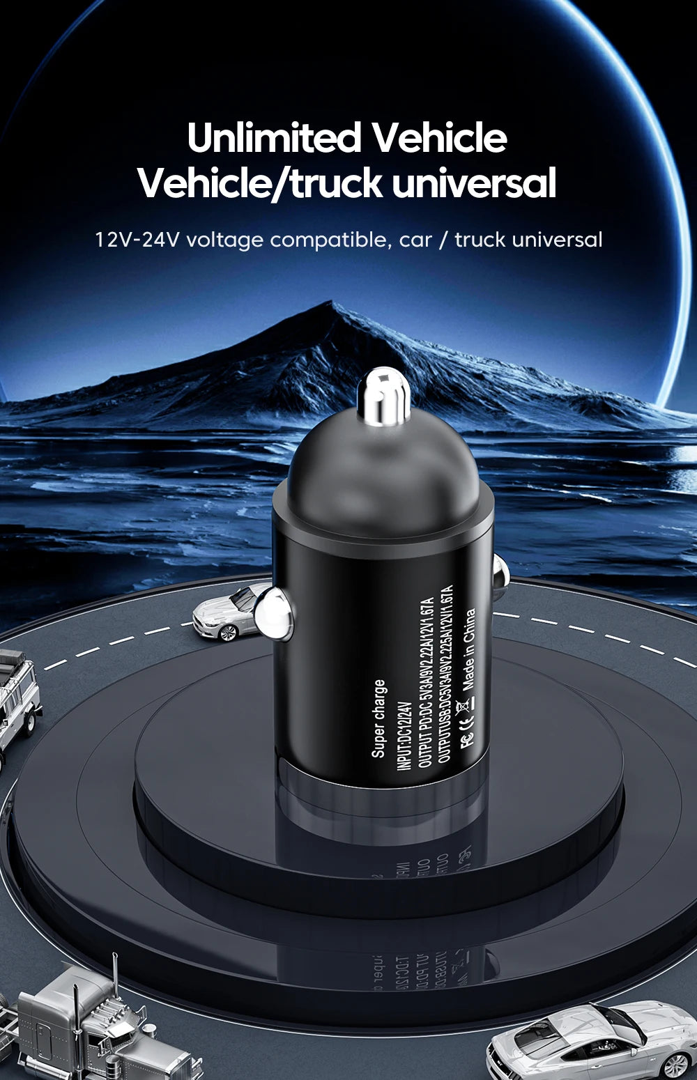 Olaf 100W Mini Car Charger Lighter Fast Charging for iPhone QC3.0 Mini PD USB Type C Car Phone Charger for Xiaomi Samsung Huawei
