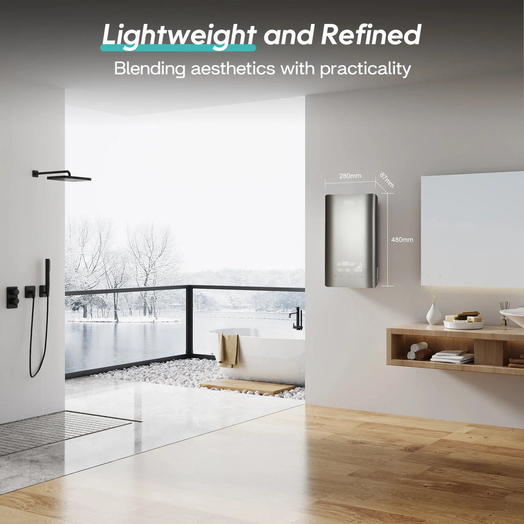 380V 24KW 3 Phase Tankless Electric Water Heater Whole House Instant Hot Water Large Flow Fast Heating Constant Temperature