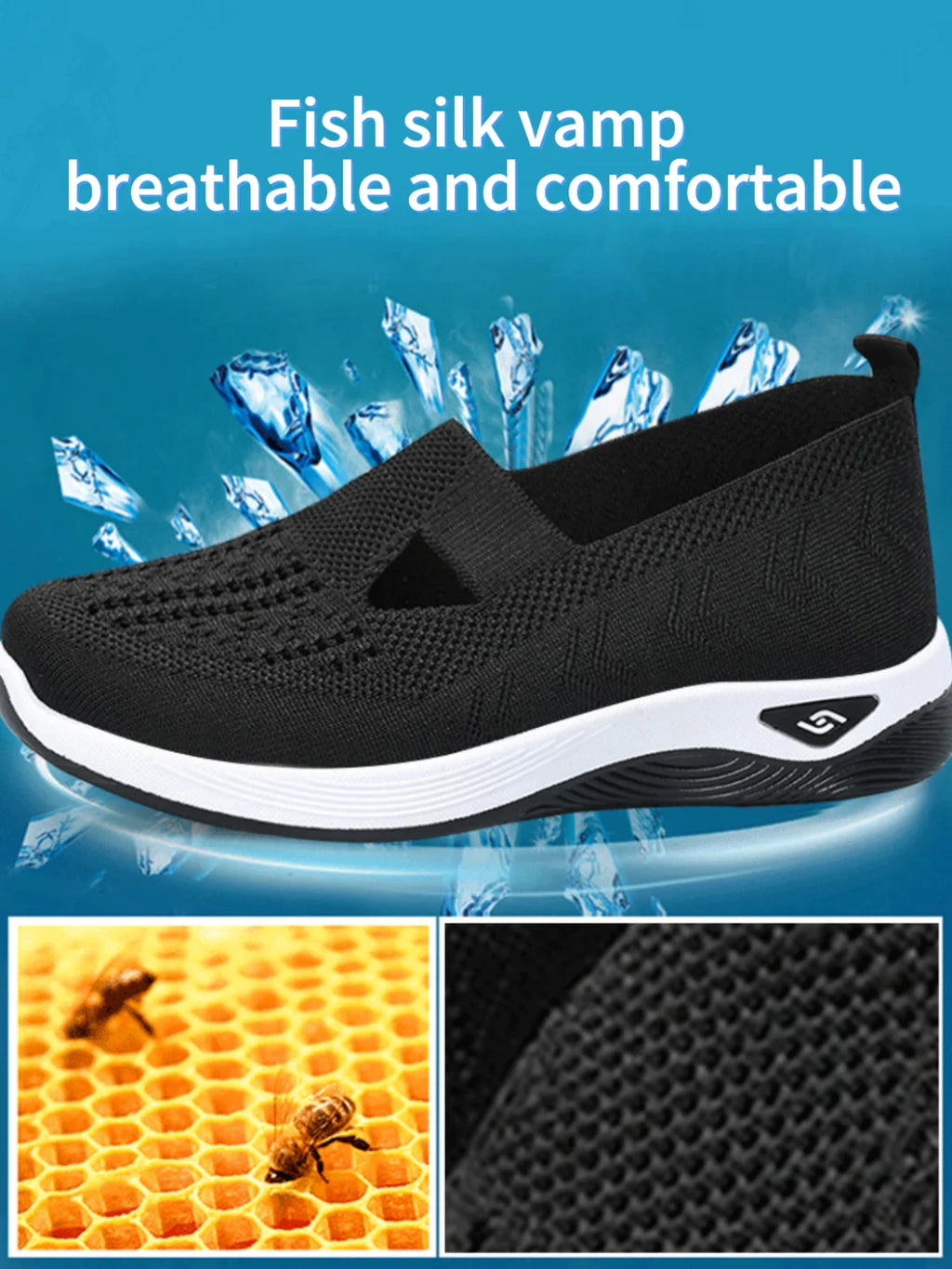 Women's shoes Solid Color Breathable Sneakers, casual sneaker women's summer sneakers, Low-top Knitted Casual Shoes Mom Shoes - 4 Wheels N Electro Pro #