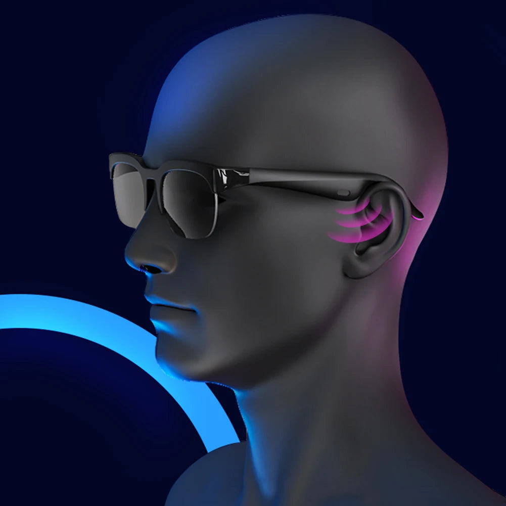 Smart Glasses with AI Translator Hands-Free Music & Calls BT Sunglasses UV Protection Outdoor Sports Headphones for Men Women