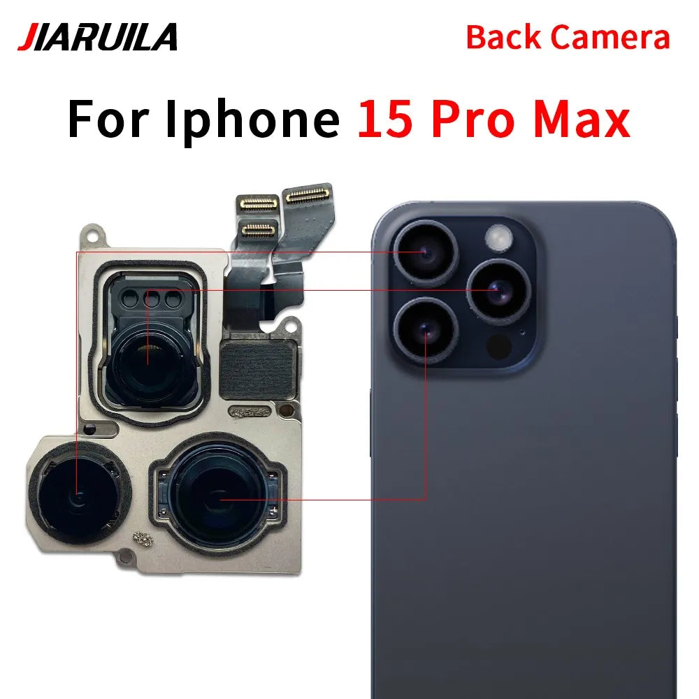 New For iPhone 11 12 13 14 15 Pro 11Pro 12Pro 13Pro 14Pro 15Pro Max Mini Plus Rear Big Back Camera Flex Cable Main Camera Module