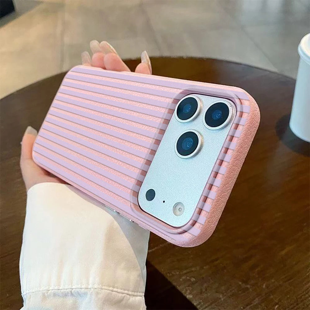 Vertical Stripe Pattern Phone Case For IPhone Air 11 12 13 Pro Case 14 15 Plus 16 17 Pro Max Soft Silicone Shockproof Cover