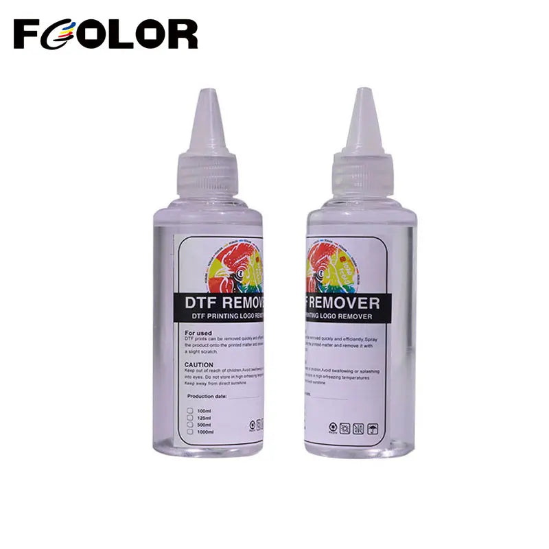 Fcolor 100ml DTF Remover Direct to DTF Transfer Film Printing Pattern Rapid Remover Adhesive Remover