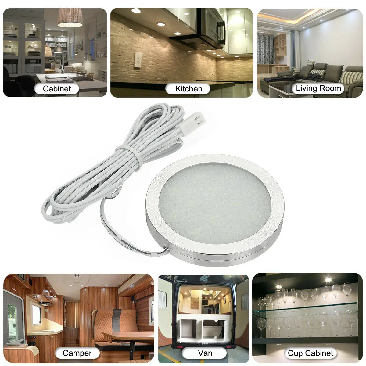 4PCS LED 12v Camping Car Ceiling Lamp RV Reading Lamp Boat Camper Trailer RV Interior  Lamp Car Interior Lights For Car Home