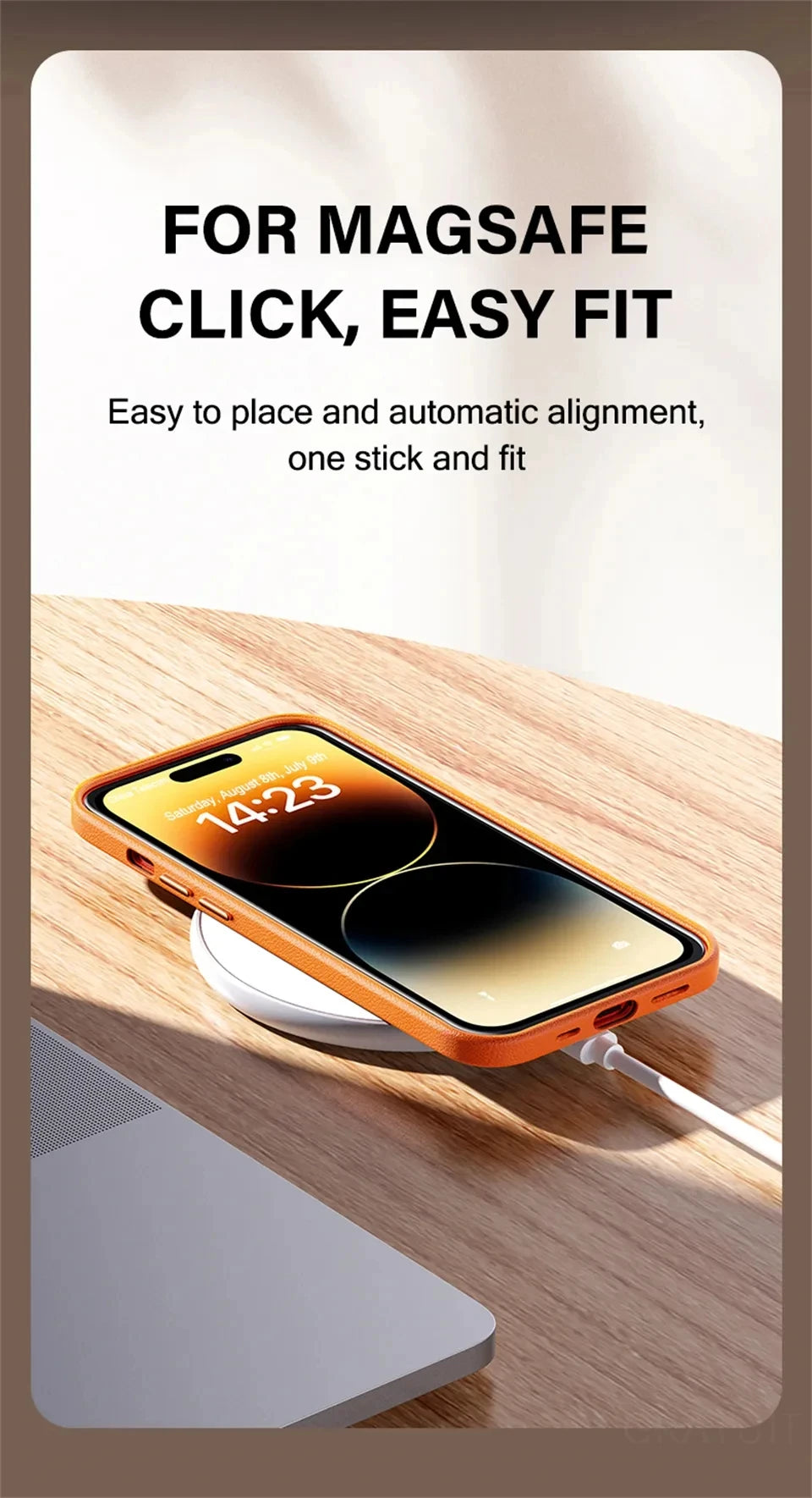 Luxury For Magsafe Leather Case For Apple iPhone 16 Pro Max Plus Magnetic Animation Wireless Charge Shockproof Cover Accessories