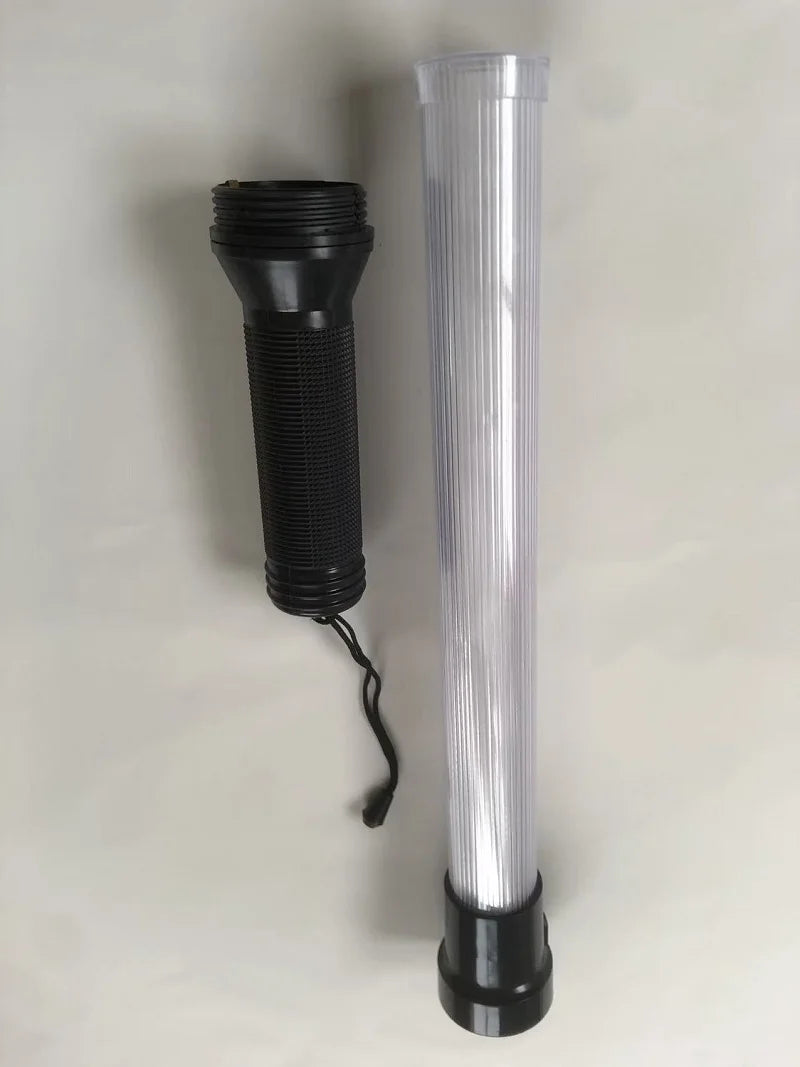54CM White Tube LED Red Shift Green Traffic Signal Warning Light Road Traffic Rod Conductor's Stick
