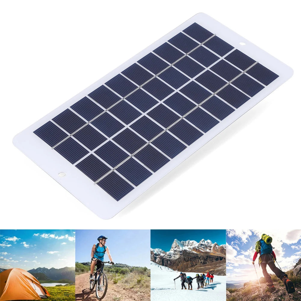20W 5V Solar Panel Charger Type-C Solar Portable Charging Panel Mobile Power Supply Lightweight for Doorbell Security Monitoring