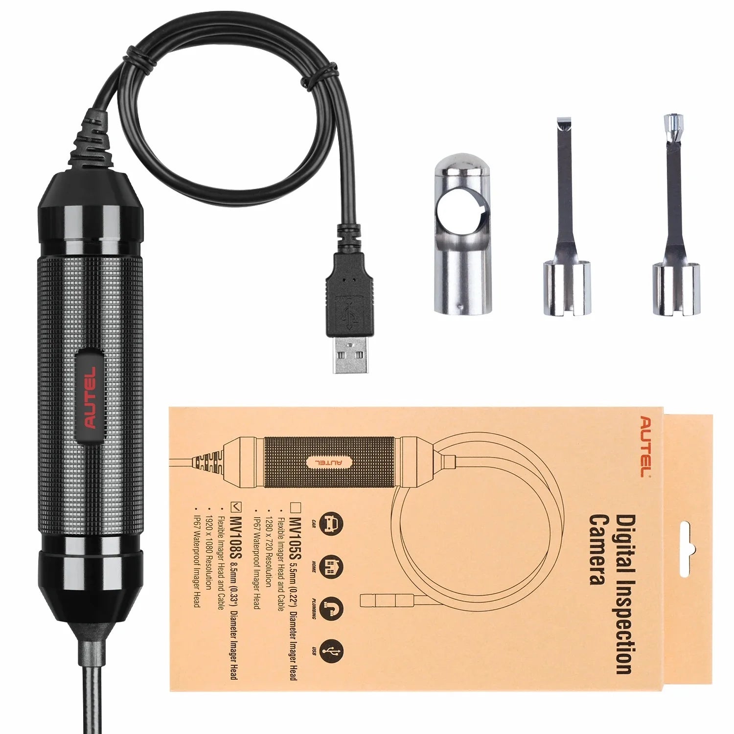 Autel MaxiVideo MV108S HD Digital Inspection Camera For MaxiSys Pro And PC Support Video Inspection E Image Head Powerful 8.5mm