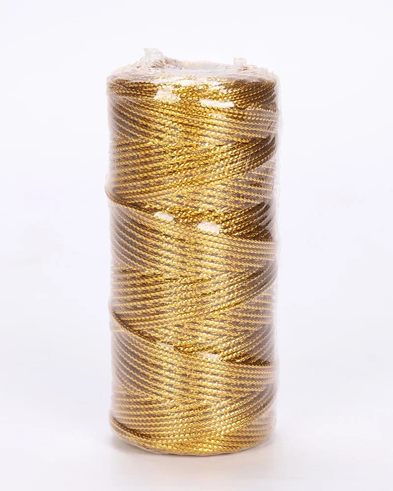 1.5mm 100M Gold Silver Macrame Cord Rope String for Sewing DIY Rope 100M Macrame Rope String for Sewing and Crafts Thread Twine