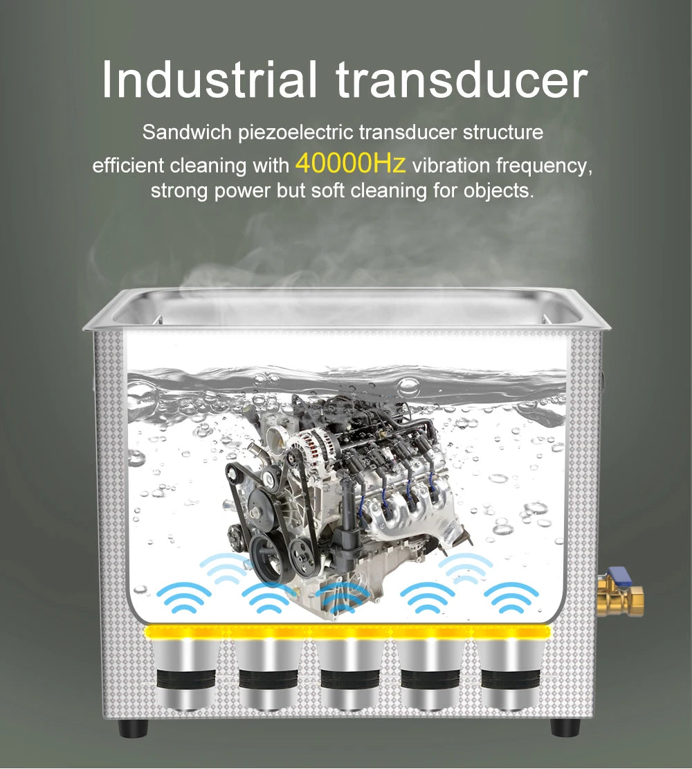Ultrasonic Cleaner 1.3L 2L 3L 6L 10L 15L 30L 40KHz 220V EU Plug Ultrasound Bath Washer Bathtub Tub Ultrasonic Washing Machine