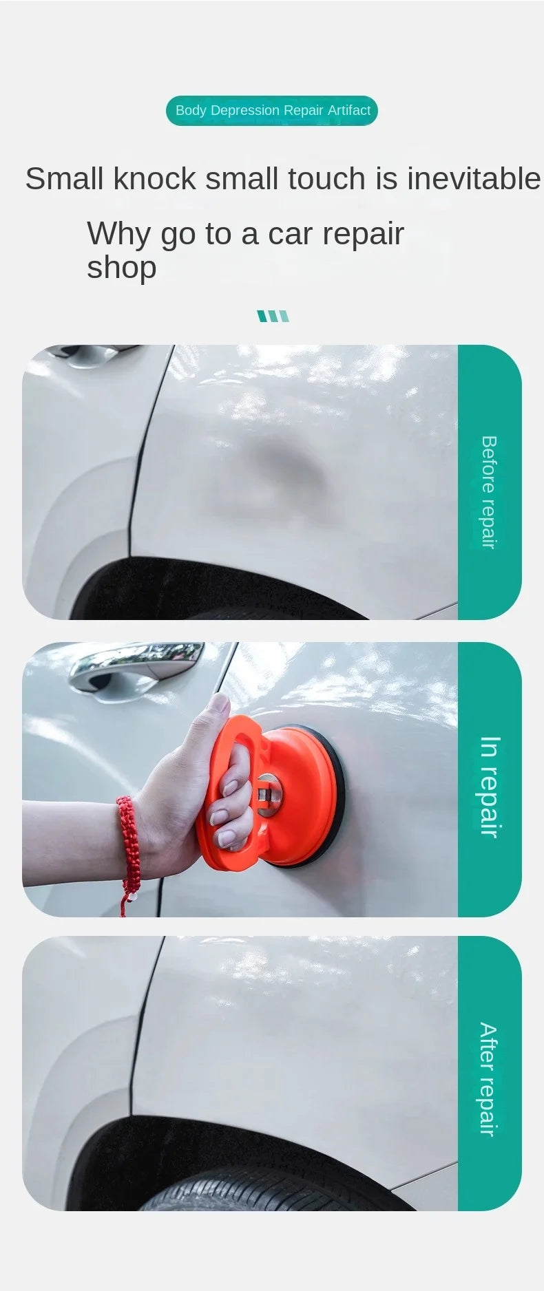 1pcs Dent Puller Pull Bodywork Panel Remover Sucker Tool 2Inch Car Repair Sucker ToolSuction Cup Suitable For Small Dents