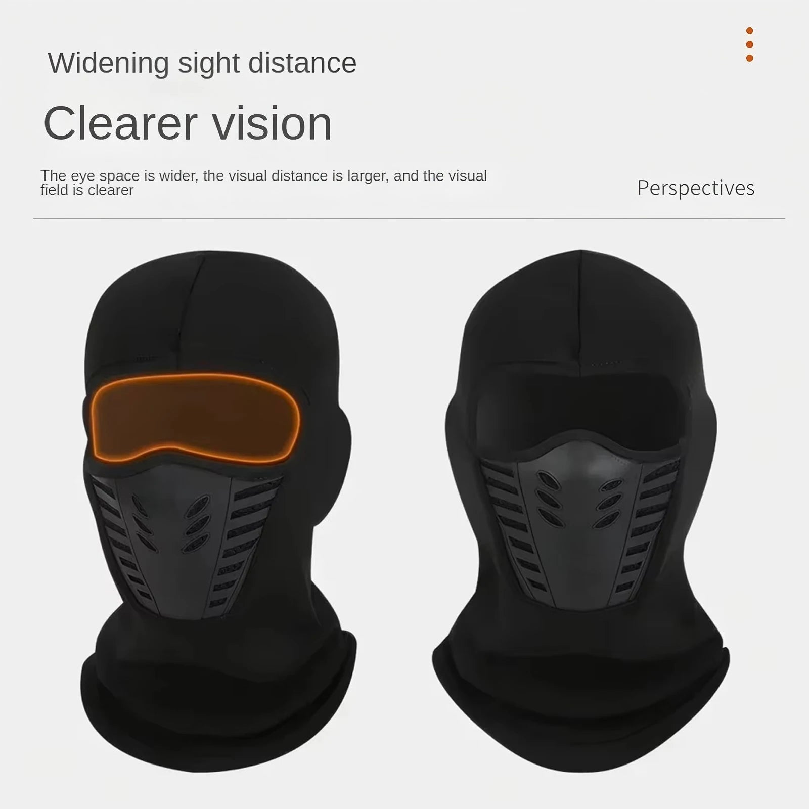 Winter Thermal Motorcycle Mask Windproof Balaclava Cap Face Cover Fleece for Ski Cycling Riding Warm Dustproof Full Face Mask